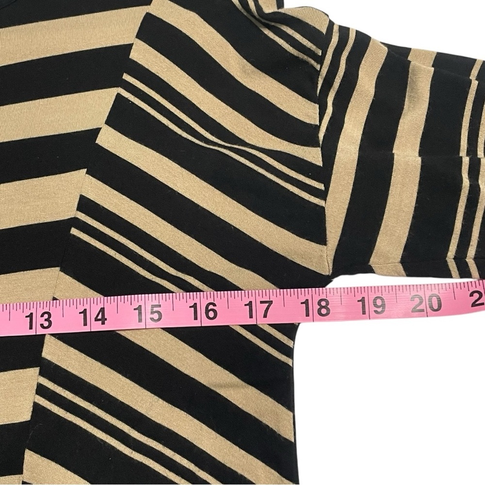 Cable& Guage top/tunic sizeS black and tan color long dolman style sleeve Hi/lo - Picture 3 of 9